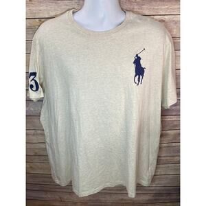 Polo Ralph Lauren Big Pony T-Shirt Men’s Size 2XL Beige Heather Crew Neck S/S